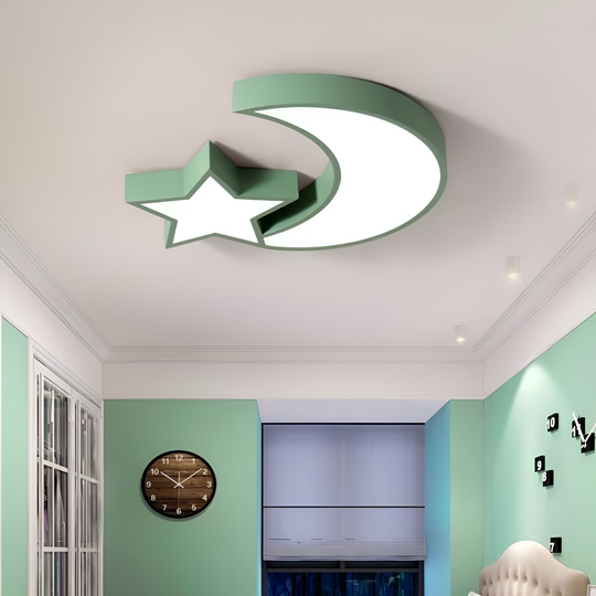 Lustră LED Sofia, 34W, Acril Verde, Formă Lună și Stea, 3000K/4000K/6000K Lustre LED Default Title Alessandro Design