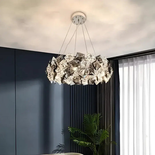 Candelabru Cristal Hefe 4x E27 Argintiu Candelabre Cristal Default Title Alessandro Design