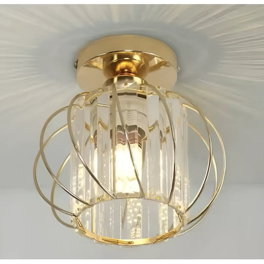 Lustra Monica, 1XE27, Auriu, D 16cm, Metal si Cristal Lustre Clasice Default Title Alessandro Design
