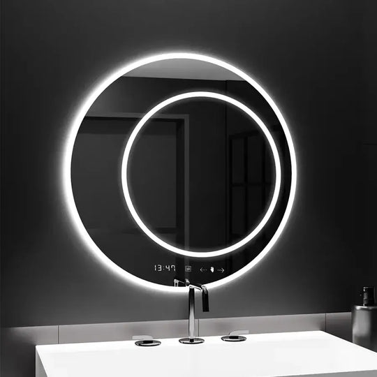 Oglinda LED Rotunda, 60cm, July Touch Marcello, Sistem Dezaburire, Ceas & Termometru, Dimabila Oglinzi Marcello Default Title Alessandro Design