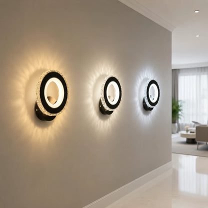 Aplica LED NOVA Rotonda, 16W, Negru & Inox, lumina Calda/Rece/Neutra - 01_AL073-1BK.png