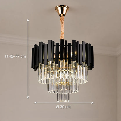 Candelabru Cristal BLOIS Petito 3xE14, Diametru 30cm, Negru, Inaltime Reglabila - 01_CC110:300BK.png