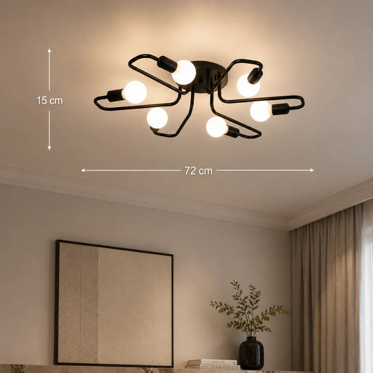 Lustra MODERNIST Hexa 6, 6x E27, Negru, Design Modern - 01_LC360-6BK.png
