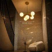 Lustra LOFT Chamber, 5x G9, Alb Auriu, Metal, Inaltime Reglabila, Modern - 01_LC802-5GD.png