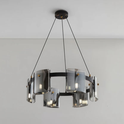 Candelabru Modern, Valmontreux Largo, 6xG9, Diametru 60cm, Negru, Inaltime Reglabila - 02_CM360-600BK.png