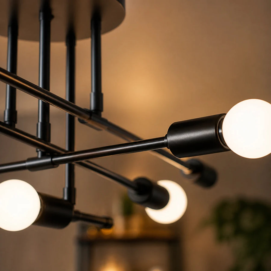 Lustra Clasica Modernist Octa, 8x E27, Negru, Design Modern, Metal, Fara Abajur - 02_LC360-8BK.png