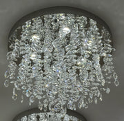 Candelabru LED Cristal LLC215/550WH Rotund, 29W, Lumina Rece/Calda/Neutra, Cristal, Auriu