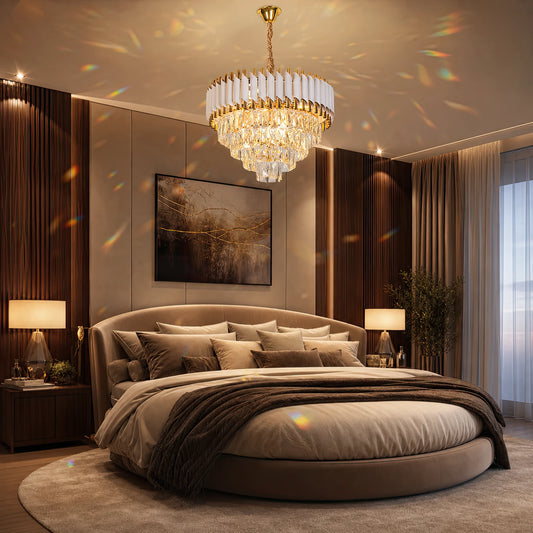 Candelabru Cristal VERSAILLES Eleganza 8x E14, Diametru 50cm, Auriu Lucios si Alb, Inaltime Reglabila - 04_CC900-500WH.png