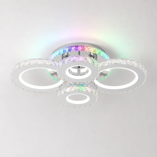Lustra LED cu telecomanda si cristal NOVA ROTONDA RGB 82W, 4 Cercuri, lumina Rece/Calda/Neutra, Dimabila, Crom - 11_LT075-4.png