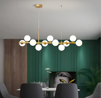 Lustra cu bec moderna LOFT Pavilion, 11x G9, Auriu, Metal, Inaltime Reglabila