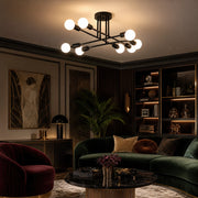 Lustra Clasica Modernist Octa, 8x E27, Negru, Design Modern, Metal, Fara Abajur - 17_LC360-8BK.png