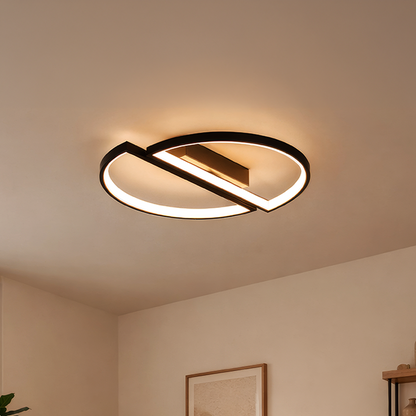 Lustra LED cu telecomanda VECTOR ARCUS 52W, 2 Elemente, lumina Rece/Calda/Neutra, Dimabila, Negru