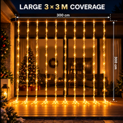 Instalatie de Craciun Tip Ploaie, Lumina Calda, 300 x 300cm, 320 LED-uri