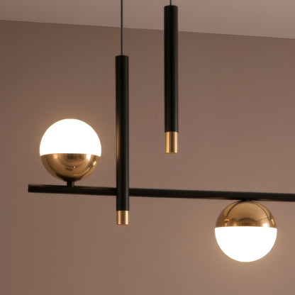 Lustra LED suspendata cu telecomanda DAMARA 44W, lumina Rece/Calda/Neutra, Dimabila, Negru, Inaltime Reglabila