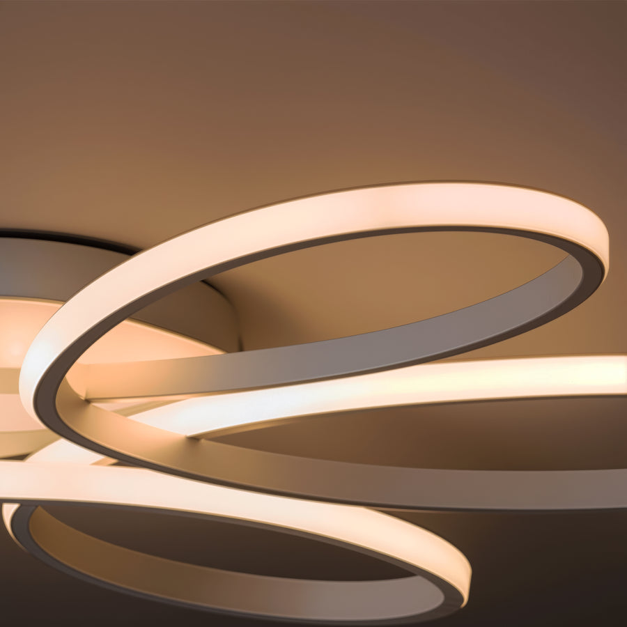 Lustra LED cu telecomanda ELIZA, 63W, lumina Rece/Calda/Neutra, Dimabila, Alb