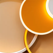 Lustra LED cu telecomanda KILLIAN 80W, 4 Cercuri, lumina Rece/Calda/Neutra, Dimabila, Auriu