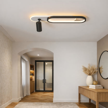 Lustra LED cu Proiector Reglabil FISSO Camilla 49W, lumina 3000/4000/6000k, Negru