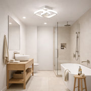 Lustra LED VERTEX Matrix, Romburi Suprapuse, Rame Metalice, 24W, 2 Romburi, Lumina Rece/Calda/Neutra 3000K/4000K/6000K, Alb