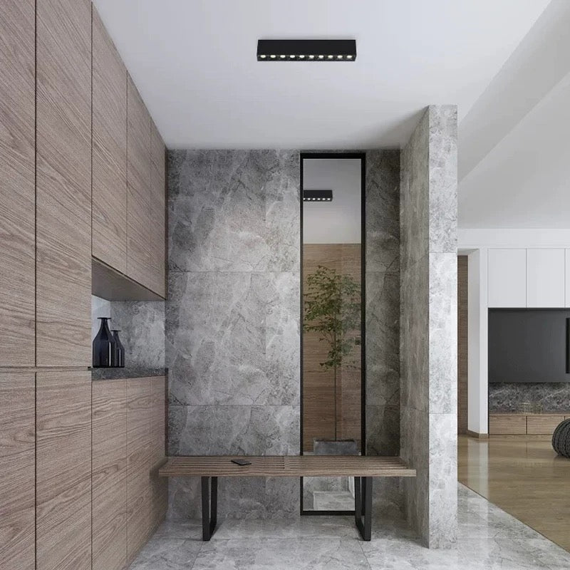 Proiector LED Liniar Aplicat Grilă 15W, Lumina Neutra 4000K, 10 surse, 27 x 3.5 x 6.5 cm