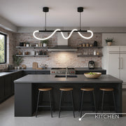 Lustra LED DIVINO cu Tub Silicon Flexibil – 24W, Lumina Reglabila, Negru Mat