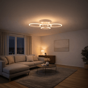 Lustra LED cu telecomanda  BETTY 43W, 4 Cercuri, lumina Rece/Calda/Neutra, Dimabila, Alb