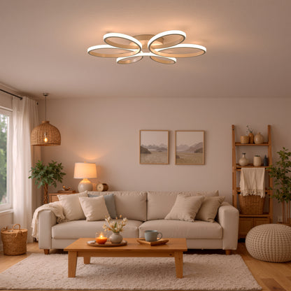 Lustra LED cu telecomanda ELIZA, 63W, lumina Rece/Calda/Neutra, Dimabila, Alb