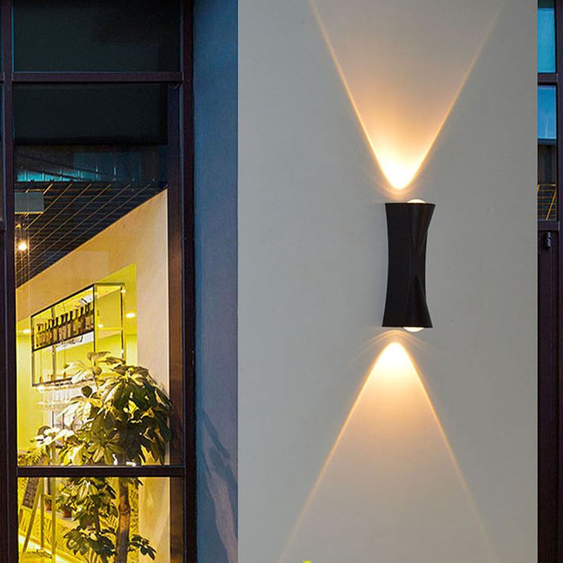 Aplica LED AX220 de Exterior si Interior, 2 Surse x 10W, Metalic, Negru, 3000K