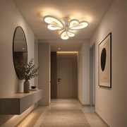 Lustra LED cu telecomanda BLOSSOM 40W, 3 Petale, lumina Rece/Calda/Neutra, Dimabila, Alb
