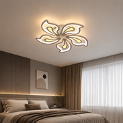 Lustra LED cu telecomanda LILY 86W, 5 Elemente, lumina Rece/Calda/Neutra, Dimabila, Alb