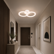 Lustra LED cu telecomanda BETTY 27W, 2 Cercuri, lumina Rece/Calda/Neutra, Dimabila, Alb