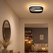 Lustra LED VICTORIA 19W, Patrata, lumina Rece/Calda/Neutra, Negru, Alb