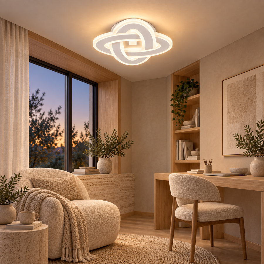 Lustra LED CRINELLA 45W, Diametru 23cm, lumina Rece/Calda/Neutra, Alb