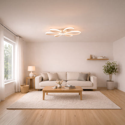 Lustra LED cu telecomanda ELIZA, 63W, lumina Rece/Calda/Neutra, Dimabila, Alb