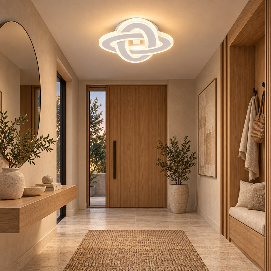 Lustra LED CRINELLA 45W, Diametru 23cm, lumina Rece/Calda/Neutra, Alb