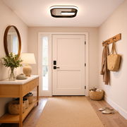 Lustra LED VICTORIA 19W, Patrata, lumina Rece/Calda/Neutra, Negru, Alb