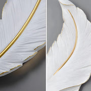 Aplica LED Pena 25W 45cm Alb Auriu