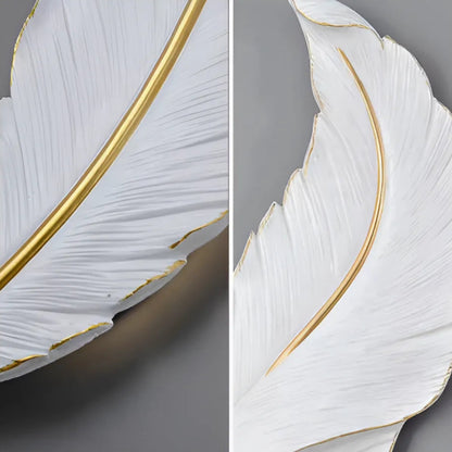 Aplica LED Pena 85CM Alb Auriu