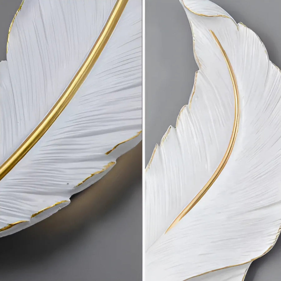 Aplica LED Pena 85CM Alb Auriu