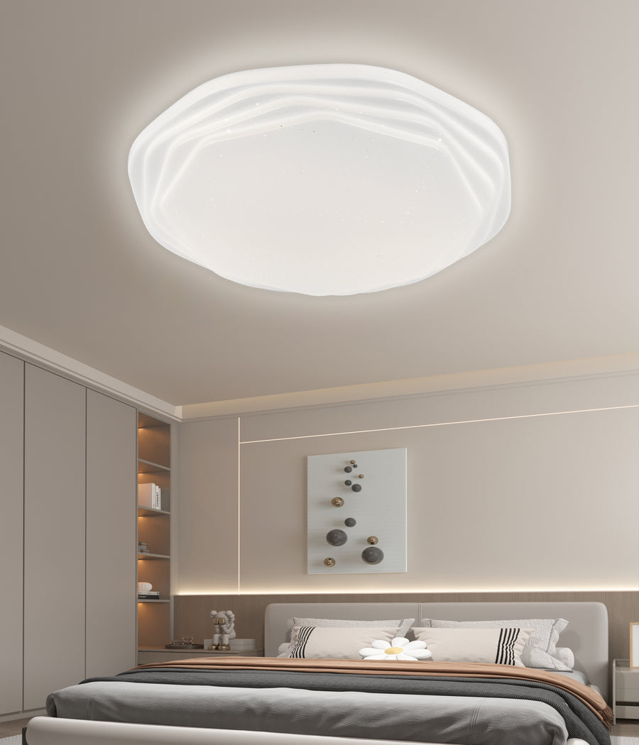 Plafonieră PL152 LED 35 cm, 31W, 3000K / 4000K / 6000K, Alb, Metal si Acril