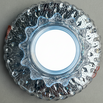 Spot LED ORBITA, 5W, Rotund, Lumina Rece + RGB, Alb, Rasina si Sticla