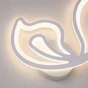 Lustra LED cu telecomanda LILY 86W, 5 Elemente, lumina Rece/Calda/Neutra, Dimabila, Alb