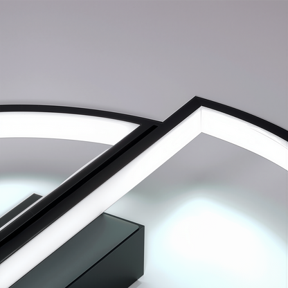 Lustra LED cu telecomanda VECTOR ARCUS 52W, 2 Elemente, lumina Rece/Calda/Neutra, Dimabila, Negru