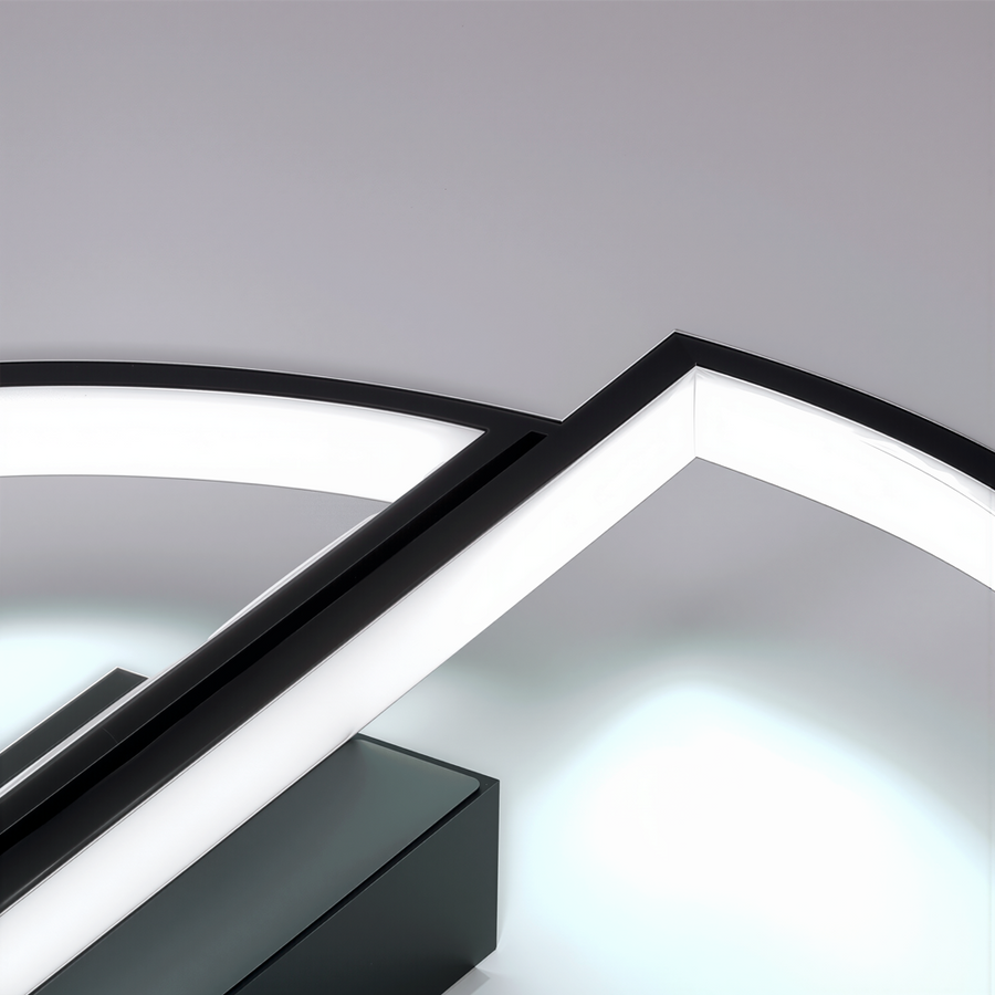 Lustra LED cu telecomanda VECTOR ARCUS 52W, 2 Elemente, lumina Rece/Calda/Neutra, Dimabila, Negru