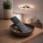 Lustra LED cu telecomanda BETTY 43W, 4 Cercuri, lumina Rece/Calda/Neutra, Dimabila, Negru