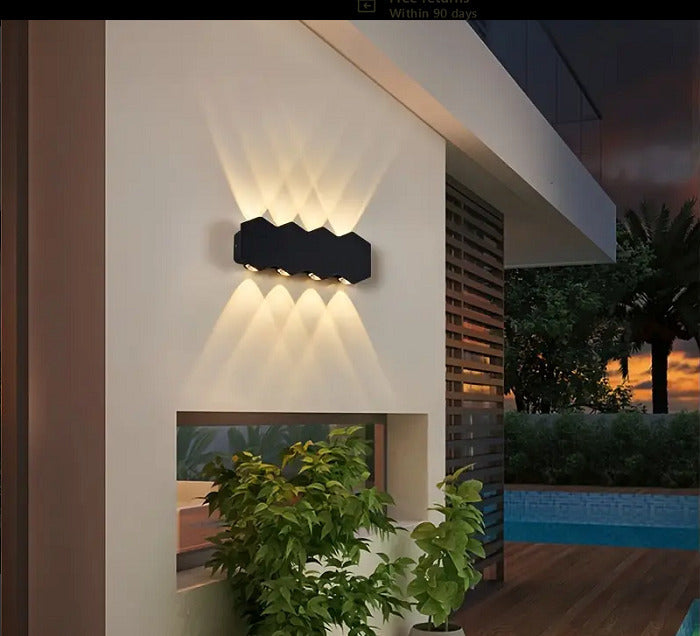 Aplica LED AX231, Exterior si Interior, 8 Surse, 16W, Negru, 3000K