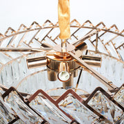 Candelabru Cristal WINDSOR Nobile 5xE14, Diametru 40cm, Auriu Lucios, Inaltime Reglabila