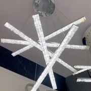 Lustra LED suspendata cu telecomanda si cristal LIBORIA 64W, lumina Rece/Calda/Neutra, Dimabila, Crom Lucios