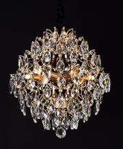 Candelabru Cristal CRYSTARA Nobile, 5x E14, Diametru 40cm, Auriu Lucios