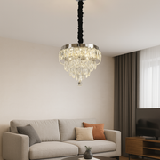 MEILI CRYSTAL CASCADA 300 – Candelabru LED cu Cristale, 52W, Ø300 mm, cu Telecomandă