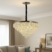 MEILI CRYSTAL CASCADA 500 – Candelabru LED cu Cristale, 112W, Ø500 mm, cu Telecomandă